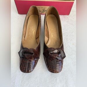 Di Scarla vintage lizard or snakeskin leather custom made shoes from Italy